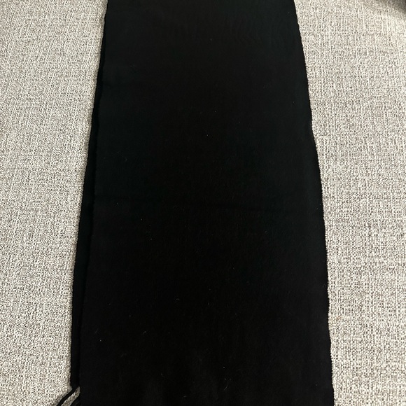 Coach Black Fringe Scarf - Picture 6 of 7